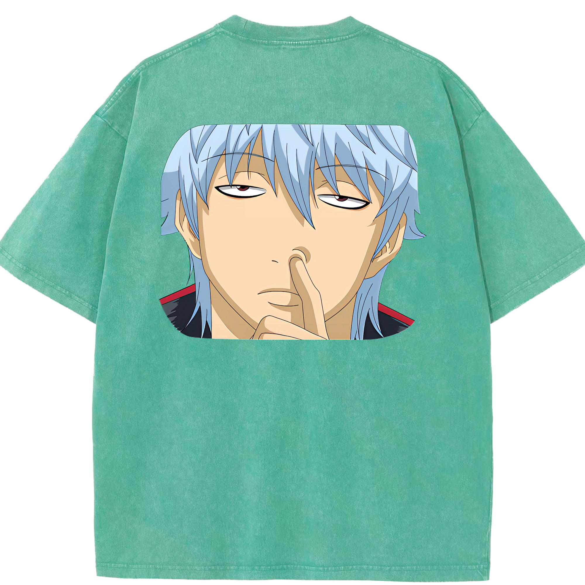 （画像用） ぎんたま 坂田銀時（さかたぎんとき） 神楽 志村新八（しむら しんぱち） GINTAMA Sakata Gintoki Kagura Shimura Shinpachi 綿100% ヴィンテージ風 半袖Tシャツ（背面プリント）